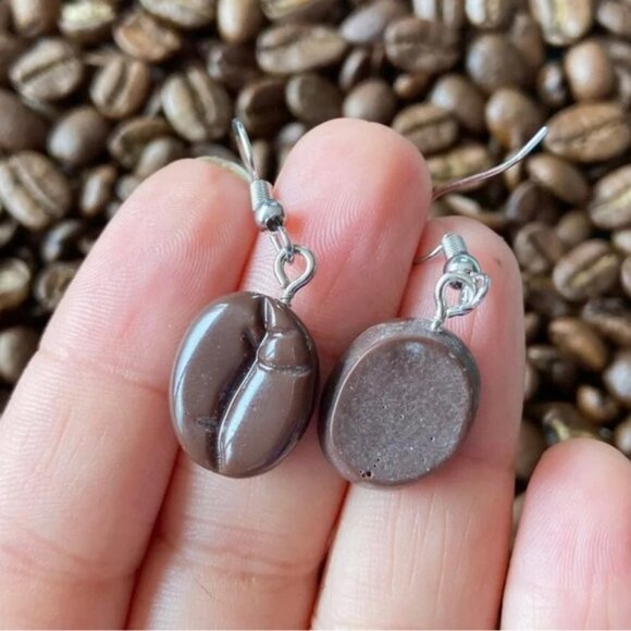 Coffee Earrings Dangle Earrings for coffee Lovers - Picture 2 of 5